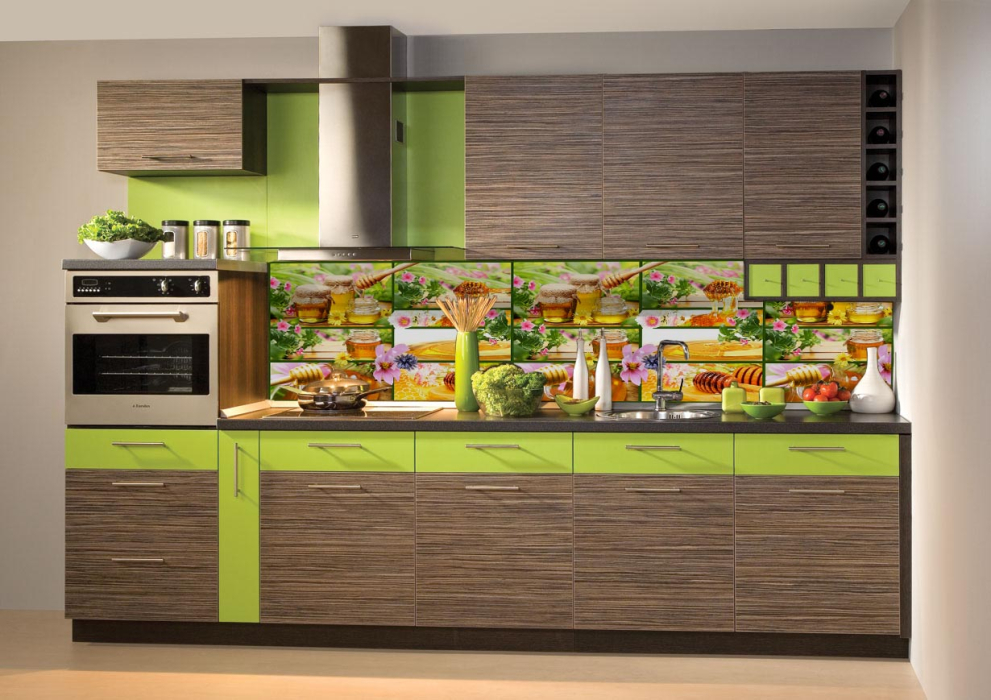Стеновые панели из АБС-пластика, Кухонный фартук Мед 3000x600x1.5 мм глянец